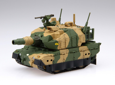 TMSPOT3 10式戦車（ディスプレイ用彩色済み台座&壁面イラスト付き） 