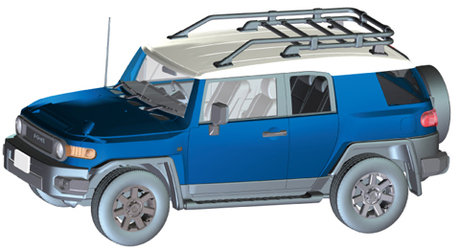1/24 車NEXT9EX-1 トヨタ FJクルーザー (ツートーンブラック)