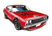 1/24 よろしくメカドック7 ニッサン スカイライン GT-R 2ドア '73(KPGC110)チームGT-R二階堂