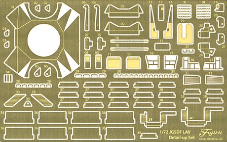 1/72 ML203 陸上自衛隊 軽装甲機動車 純正エッチングパーツ 