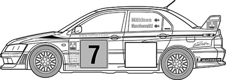 1/24 ID311 ランサーエボリューションVII WRCラリーモデル 