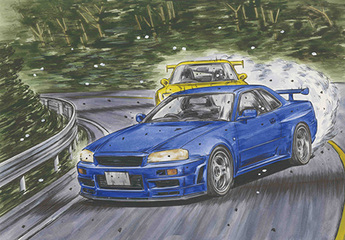 1/24 ISD22 スカイライン GT-R (BNR34) 星野好造｜1/24 頭文字D