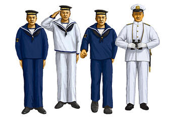 1/350 艦船7EX-2 日本海軍戦艦 山城 昭和18年(帝国海軍乗組員