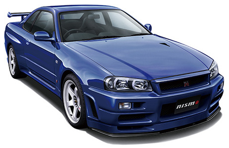 1/24 ID1003 スカイライン GT-R (BNR34型) ニスモパーツ付き ニスモ40周年組立式ケース付き 