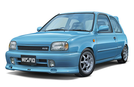 1/24 ID1006 NISSAN MARCH (K11型) NISMOパーツ付き　ニスモ40周年組立式ケース付き 