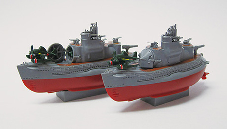 ちび丸17EX-1 ちび丸艦隊 伊400型潜水艦 2隻セット 特別仕様(エッチングパーツ＆木甲板シール付き) 
