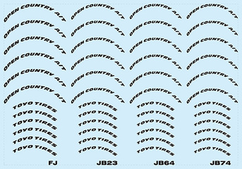 1/24 DUP46 ホワイトレターインレタ(TOYO TIRES)｜ディティールアップ