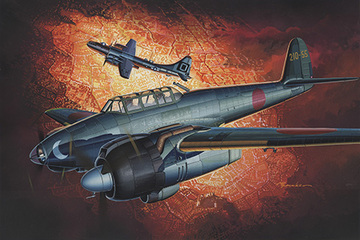LEDライト付き戦闘機モデル 1/72 C43 日本海軍 夜間戦闘機 月光11型 後期型｜1/72 Cシリーズの通販