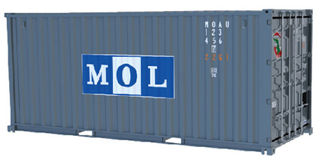 1/24 車NEXT1103 1/24 20ft ドライコンテナ MOL(グレー) 