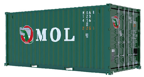 1/24 車NEXT1104 1/24 20ft ドライコンテナ MOL(グリーン) 